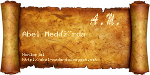 Abel Medárda névjegykártya